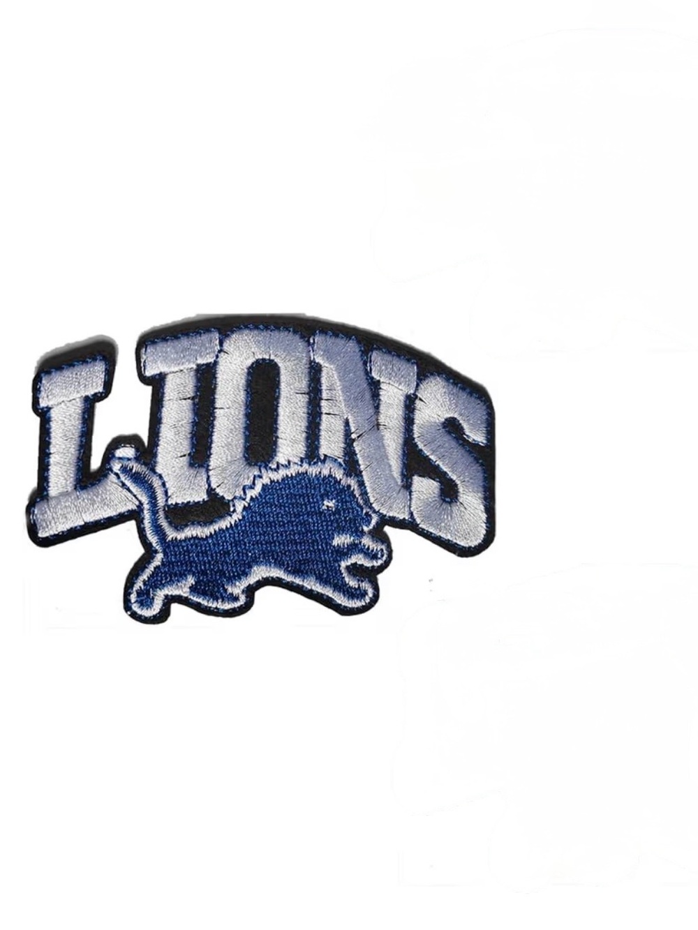 LIONS Embroidered Patch in Royal Blue & White - Single (1) Patch